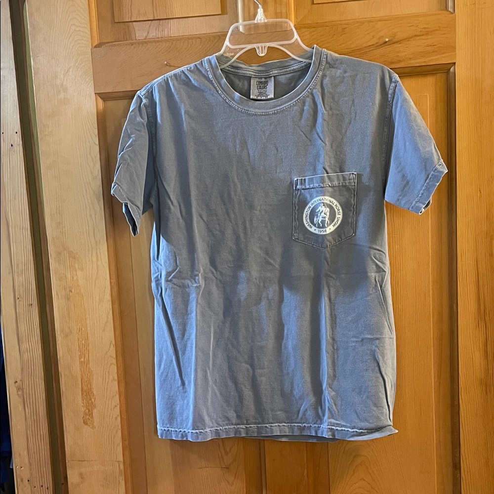 Washington International Horse Show Blue Graphic Pocket T-Shirt